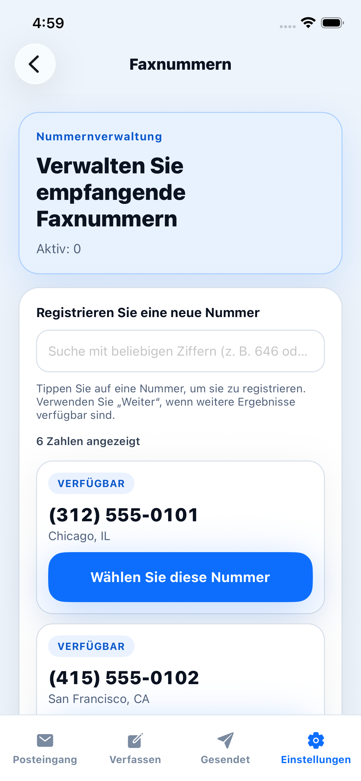 Zahlen-Screenshot