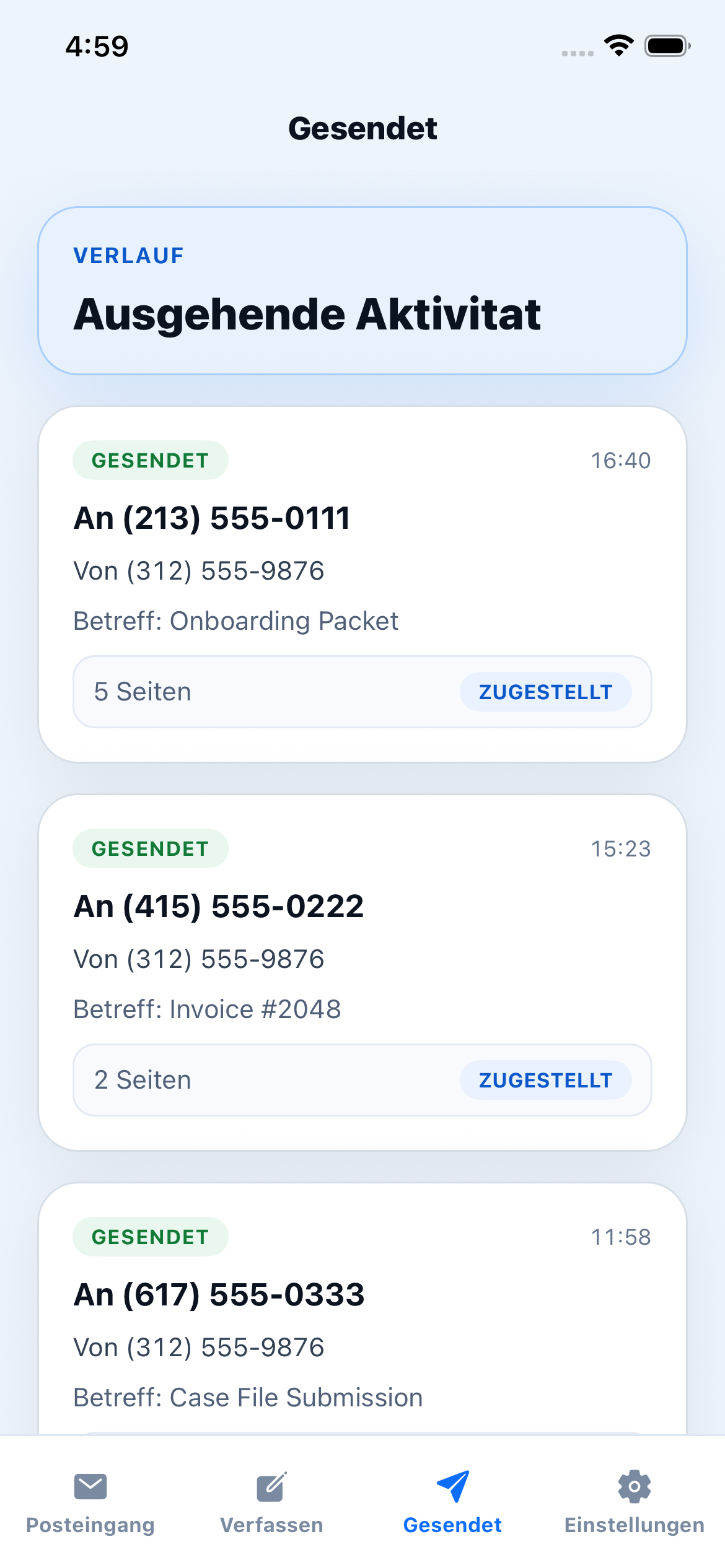 Screenshot gesendet