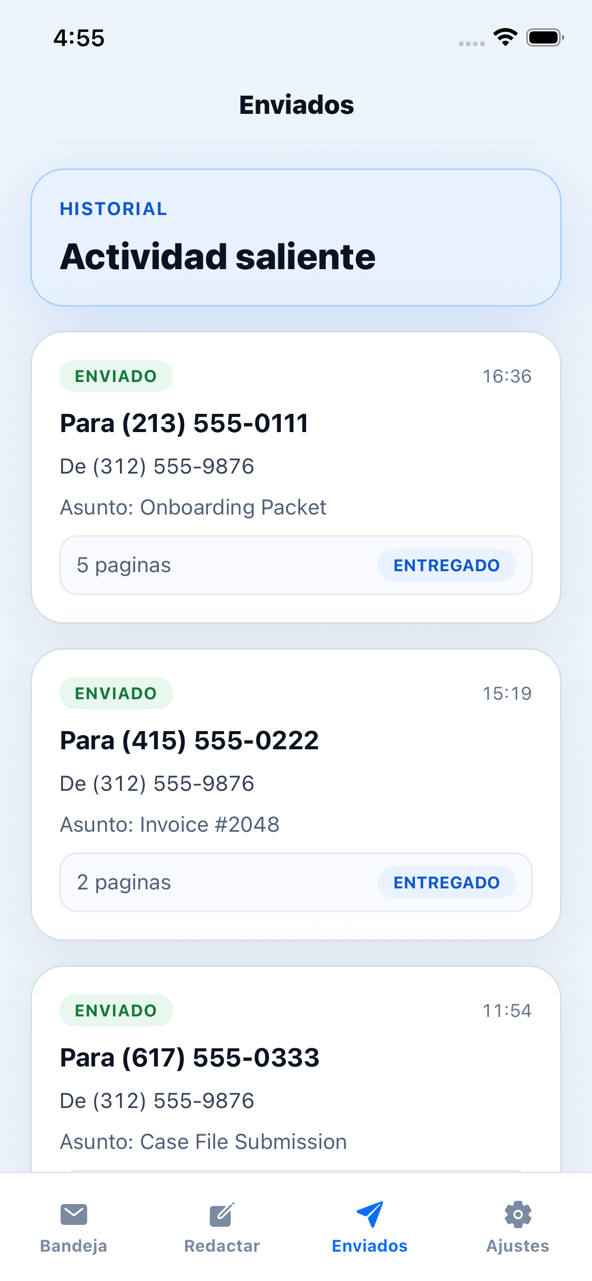 Captura de pantalla enviada